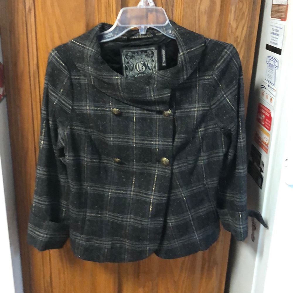 Vintage guess double breasted shawl collar blazer